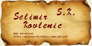 Selimir Kovlenić vizit kartica